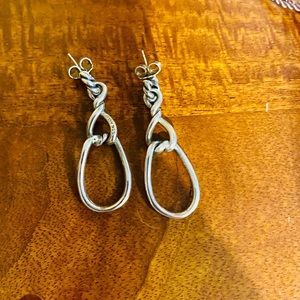 David Yurman Continuance Triple Drop Earrings In Sterling Silver 925